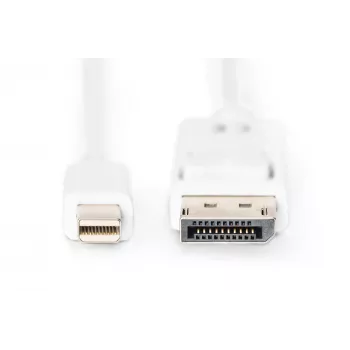 DisplayPort-Verbindungskabel Digitus AK-340102-010-W