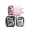 Ladegerät usams CC229 30W GaN USB-C und USB LED kompaktes Reiseladegerät