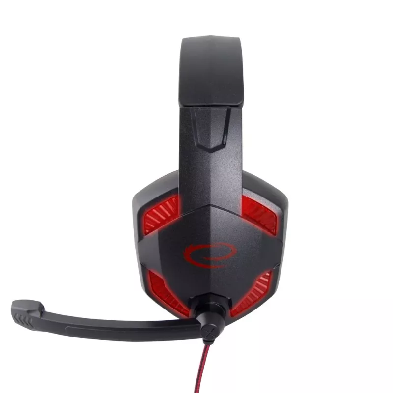 Gaming-Headset ESPERANZA BLACKBIRD, Mikrofon, USB/Klinke 3,5 mm, Schwarz/Rot