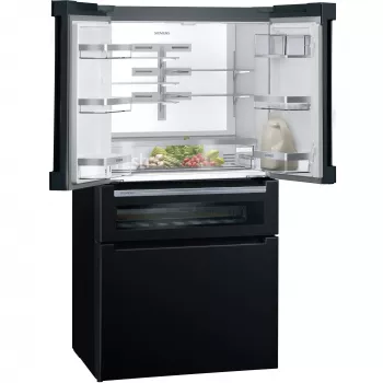Siemens KF96RSBEA Side-by-Side-Kühlschrank Freistehend 572 L Schwarz