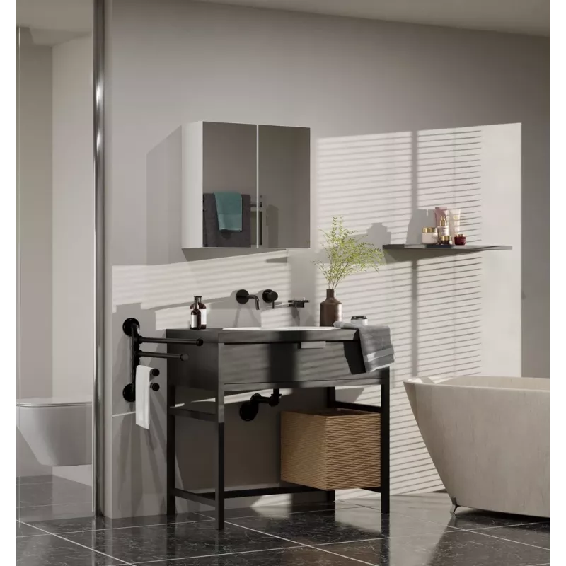 Topeshop POLA 2DL BIEL Badezimmerschrank Weiß