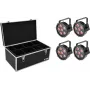 EUROLITE Set 4x LED SLS-6 TCL Spot mit Koffer TDV-1