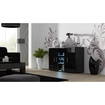 Sideboard Cama SOHO S7 120 cm Schwarz Glanz