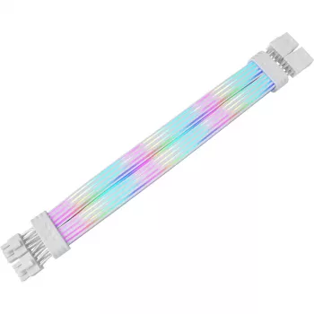 Thermaltake Tt Mod ARGB Snow Cable, 8-Pin, 300 mm, Weiß