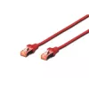 DIGITUS CAT6 S/FTP Patchkabel, 0,5 m, Rot, 10er-Pack