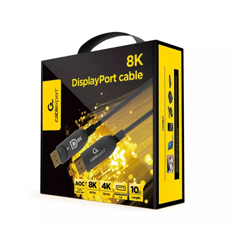 DisplayPort-Kabel Gembird CC-DP8K-AOC-10M 10 m Schwarz