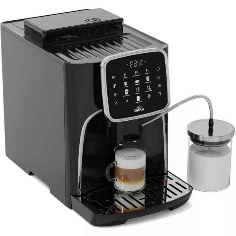 Vollautomatische Espressomaschine Arzum Okka Espresso Pro M schwarz/chrom mit Milchbehälter