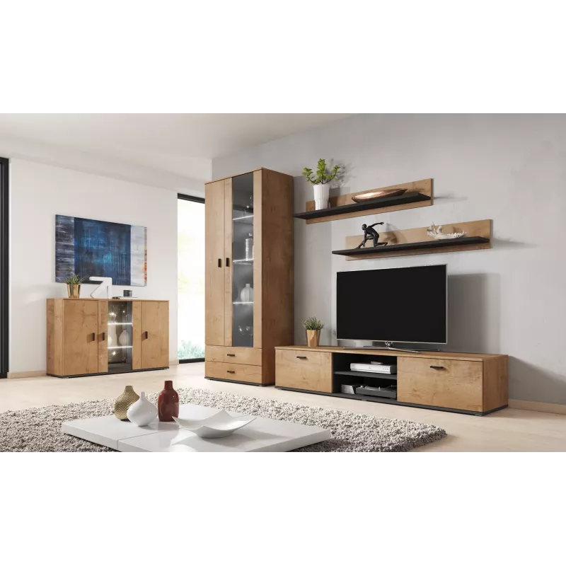 Cama sideboard 120 cm SOHO S7 lefkas oak/Schwarz