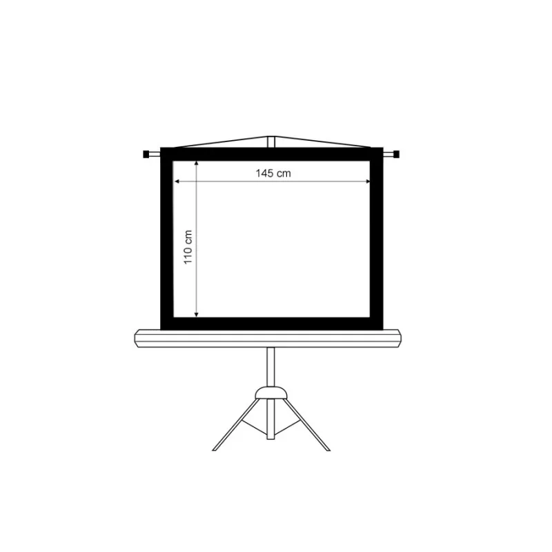 Maclean MC-536 Projektionsleinwand mit Stativ, 72 Zoll, 4:3