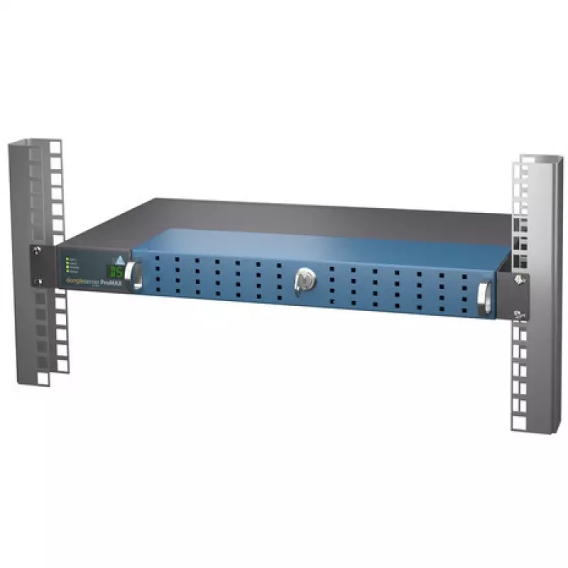 SEH dongleserver ProMAX USB-Dongleserver, 5x USB 3.0 + 15x USB 2.0, zwei Netzteile, Schwarz/Blau