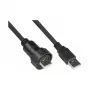 Good Connections Industrie-Stecker S4 USB 2.0 Kabel, USB-A auf USB-A, 1 m (IC04-U201)