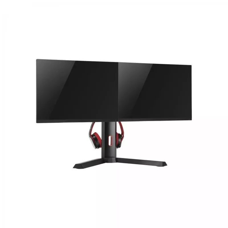 White Shark GMS-3202 RHAMSES-II Dual-Monitor-Tischhalterung, 17-27 Zoll, 2x7 kg, VESA 75x75/100x100