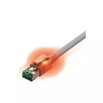EasyLan DualBoot LED Patchkabel RJ45 S/FTP Cat.6A (Klasse EA) - mit saCon Stecker - LSOH - grau - 10 m