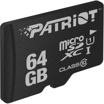 Speicherkarte PATRIOT MicroSDXC 64GB UHS‑I Class 10 U1 80MB/s (PSF64GMDC10)