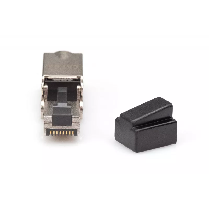 Digitus CAT 6A Feldkonfektionsstecker, biegsam, STP, mit Staubschutzkappe, DN-93636