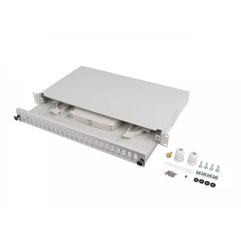 Glasfaser-Patchpanel LANBERG FOP1-24SD-LQS 19 Zoll 1U 24xSC Duplex 24xLC Quad