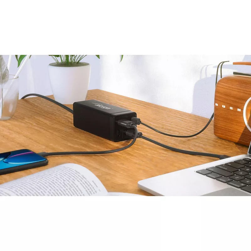 Akyga Charge Brick AK-CH-17 USB-Ladegerät 65 W, 2 x USB-C PD + 2 x USB-A QC 4+, Schwarz