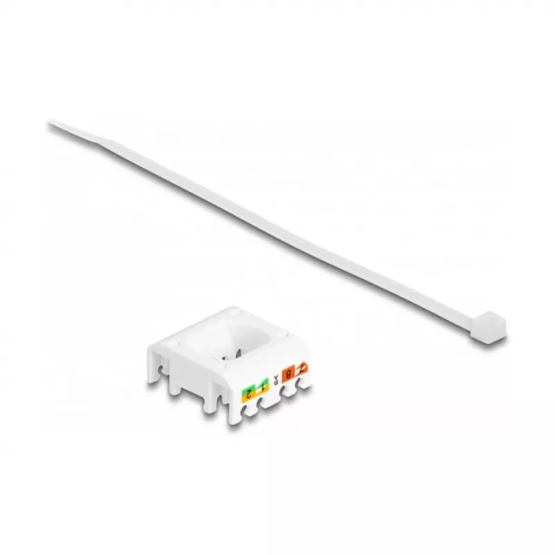 DeLOCK Keystone-Modul RJ45-Buchse auf LSA Cat.6A werkzeugfrei mit blauer Staubschutzkappe