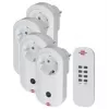 Brennenstuhl Comfort-Line RC CE1 4001 Funkschalt-Set, 4 Schaltsteckdosen mit Fernbedienung, Weiß