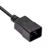 Akyga AK-UP-03 Server-Verlängerungskabel IEC C20 auf C19, 1,8 m, schwarz