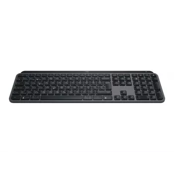 Logitech MX Keys S 920-011589 kabellose Volltastatur, Bluetooth LE / Logi Bolt, beleuchtet, per USB-C aufladbar, QWERTY US International, mit Handballenauflage, Graphit