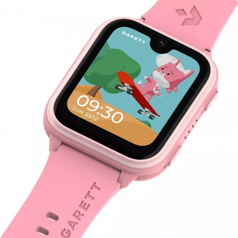 Smartwatch Garett Kids Vibe Ai 4G pink mit GPS-Tracking und wasserdichtem Design