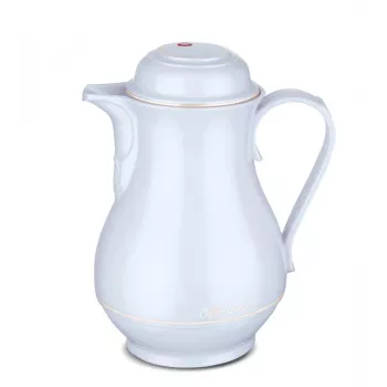Thermoskanne ROTPUNKT 1,2 L, elfenbein — 24 h heiß / 36 h kalt, Handgriff, 199×255 mm