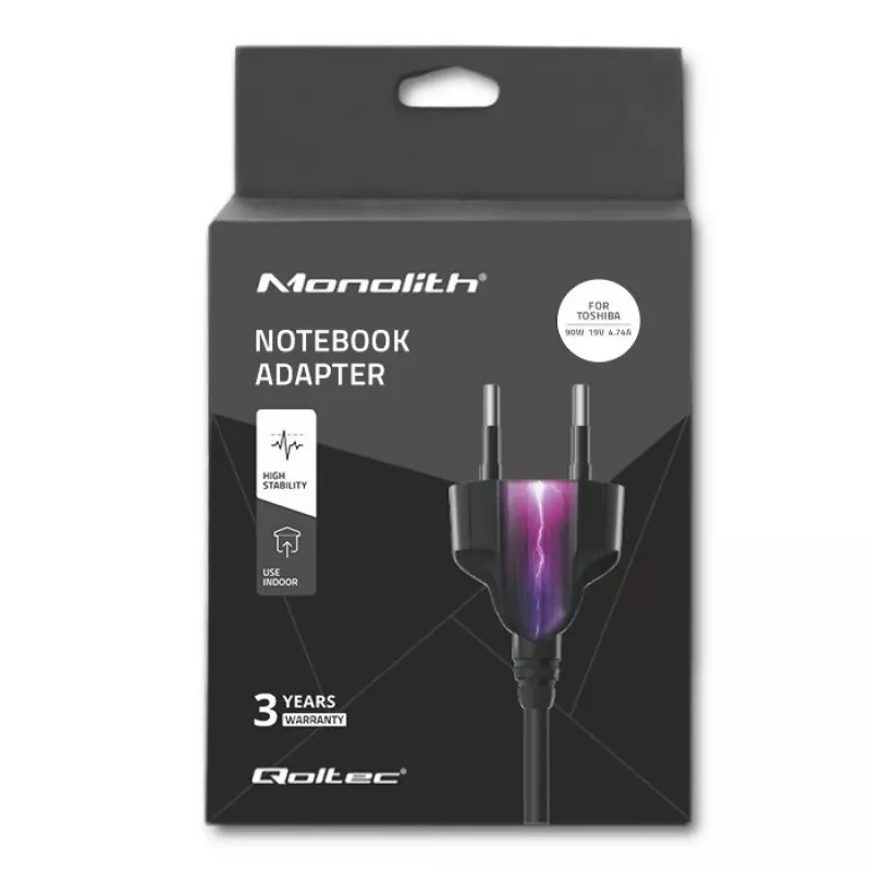 Qoltec 50090.90W Netzteil/Wechselrichter Indoor Schwarz