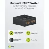 Goobay 58485 Manuelle HDMI-Umschaltbox 2 auf 1, 4K 30 Hz