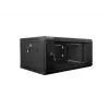 Lanberg WF01-6404-10B 19-Zoll-4HE-Wandgehäuse (Rack), 600x450 mm, Tür aus gehärtetem Glas, zerlegt (Flat Pack), IP20, 60 kg, Schwarz RAL 9004