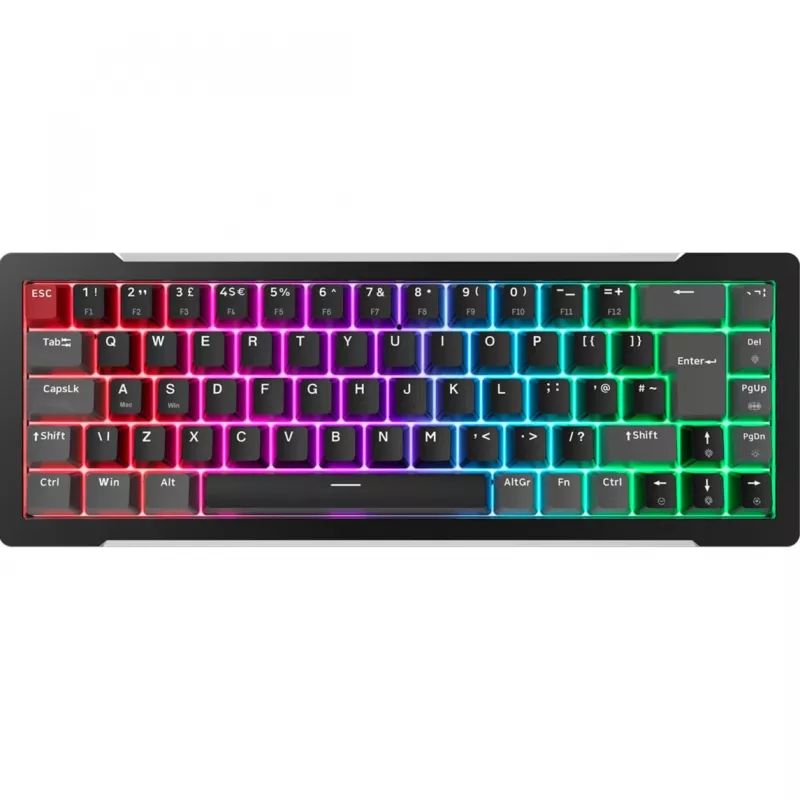 MGA-68, Gaming-Tastatur schwarz, DE-Layout, Hejin Magnetic Yellow