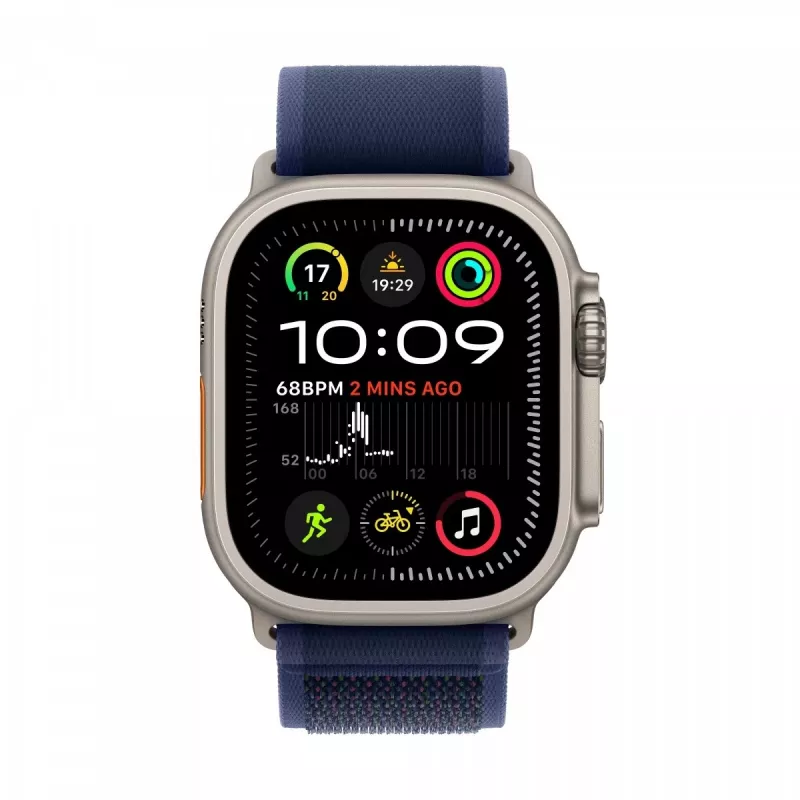Watch Ultra 2 GPS + Cellular 49 mm Natural Titanium Case mit Blue Trail Loop - M/L