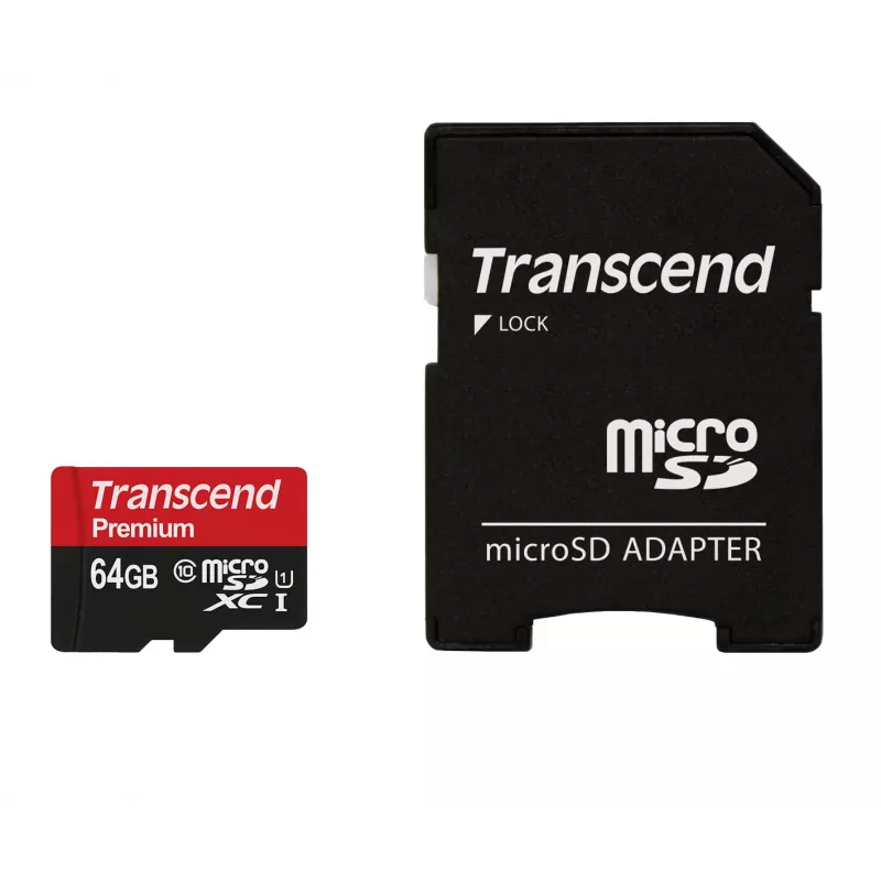 Flash-Speicher Transcend 64 GB MicroSDXC UHS-I TS64GUSDU1