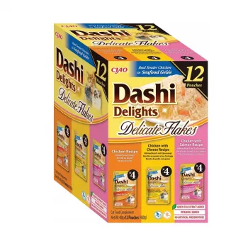 INABA Dashi Delights Delicate flakes Chicken mix Nassfutter für Katzen 12x40 g