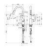 Hansgrohe Focus M41 Einhebel-Küchenmischer 240, mit Ausziehbrause, 2jet 31815000