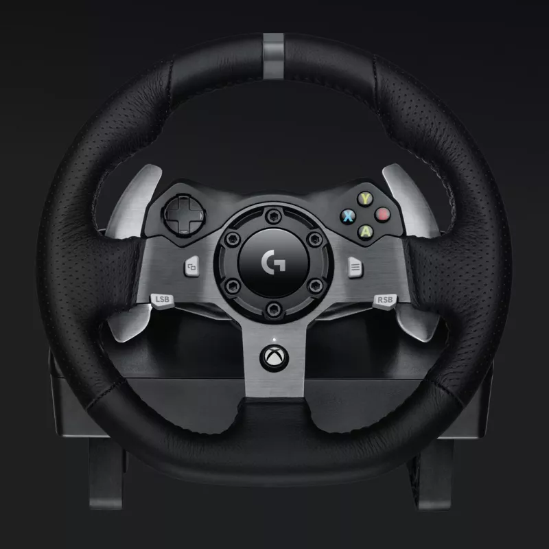 Logitech G920 Driving Force Rennlenkrad mit Pedalen für Xbox One und PC, USB, Schwarz (941-000123)