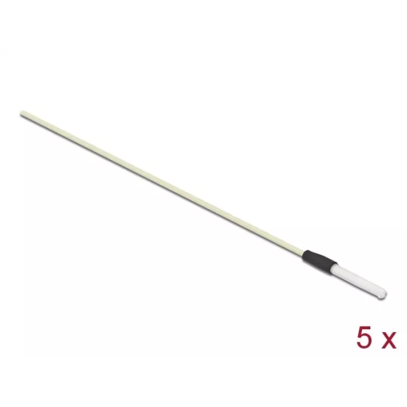 Delock 86781 Reinigungsstäbe für Glasfasern, 15 cm, Weiß, 5 Stück