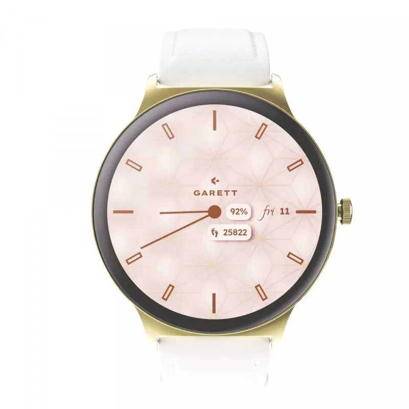 Smartwatch Garett Verona 2 Gold Steel mit Bluetooth und Herzfrequenzmesser