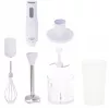 Adler AD 4620 Stabmixer-Set, 800 W, 2 Geschwindigkeiten, 450 ml Zerkleinerer, 750 ml Messbecher, Schneebesen, Weiß