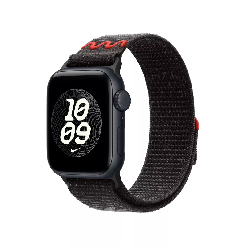 Apple Nike Sport Loop Armband Schwarz Nylon, recyceltes Polyester, Spandex