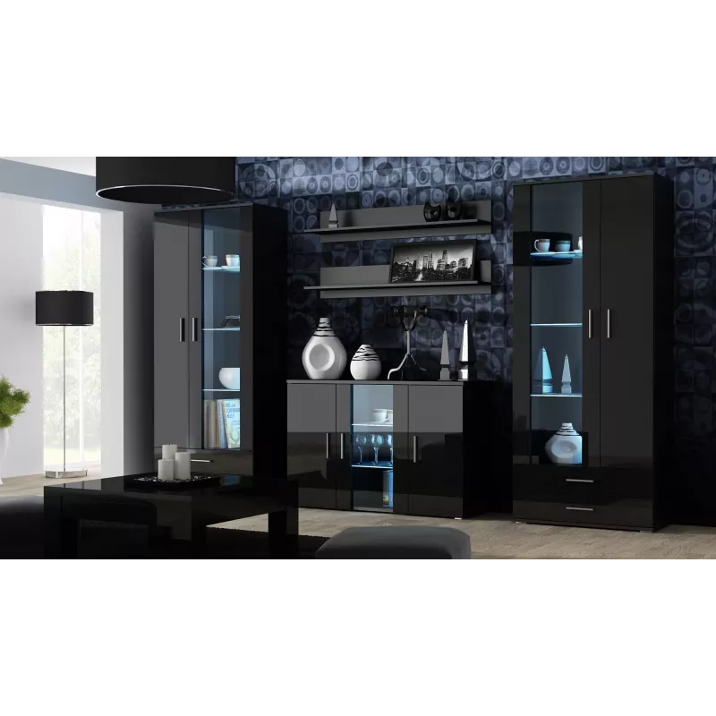 Sideboard Cama SOHO S7 120 cm Schwarz Glanz