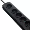 Überspannungsschutz Qoltec 50171 Schwarz 7 AC-Steckdosen 230V 1,5m