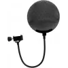 Mikrofon-Popfilter Omnitronic Modell 60006250 Metall Schwarz, rundes Mesh-Windschutz