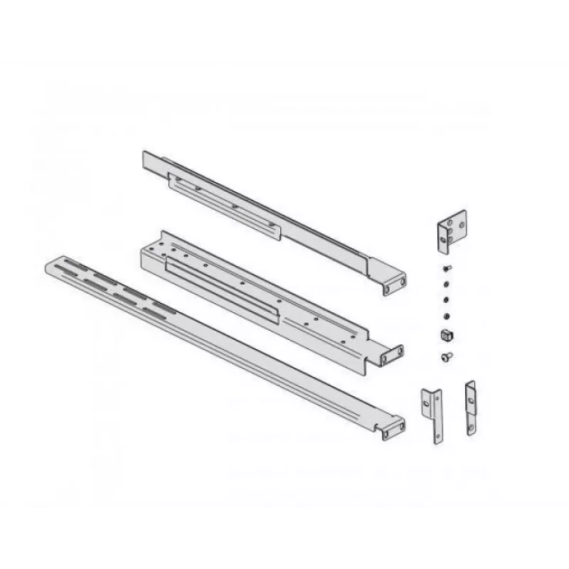 Rack-Montageset EVER für USV, Modell W/OP-ZA00-0002/00, einstellbarer Schienenabstand 800–1200 mm, silber