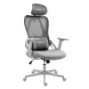 Gaming-Stuhl huzaro Combat 2.7 — ergonomischer Stoff-Gaming-Sessel, grau, Mesh-Rückenlehne, höhenverstellbar, Neigemechanismus, 120 kg max.