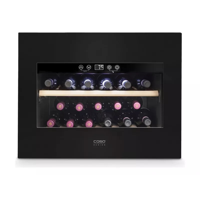 Einbau-Weinkühlschrank Caso WineDeluxe E 18 — 18 Flaschen, Höhe 46 cm, schwarz, Energieklasse G