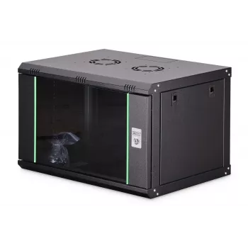 Wandmontierbares 19-Zoll-Rack-Schrank DIGITUS Dynamic-N DN-37101 — 7U, 600x450 mm, IP20, Schlüsselschloss, zerlegt