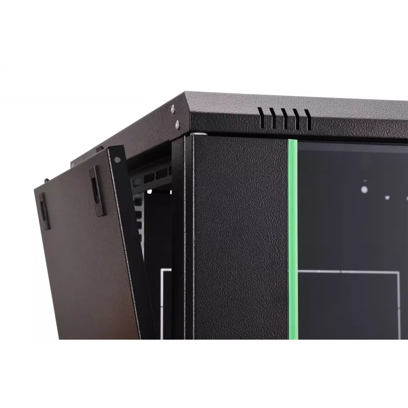 Wandmontiertes 19-Zoll-Rack-Gehäuse DIGITUS Dynamic-N DN-37103 — 7U, 600x600 mm, IP20, unmontiert, schwarz