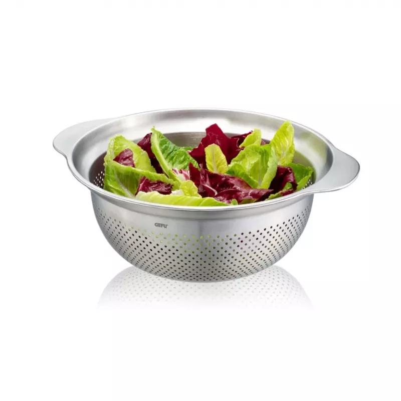 GEFU Küchensieb PREMIO G-28132, 27 cm Edelstahlgewebe, Handsieb