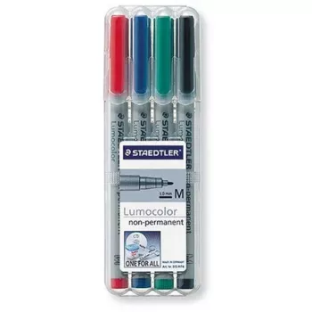 Marker Staedtler 315 WP4 Schwarz Blau Grün Rot